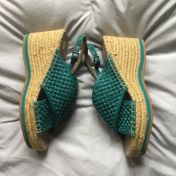 COPY - New Donald Pliner Lotti wedge raffia sandals 8.5 - Picture 6 of 10